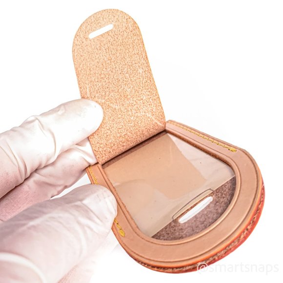 Authentic LOUIS VUITTON Vachetta leather Luggage Name Tag - SI - Picture 9 of 14